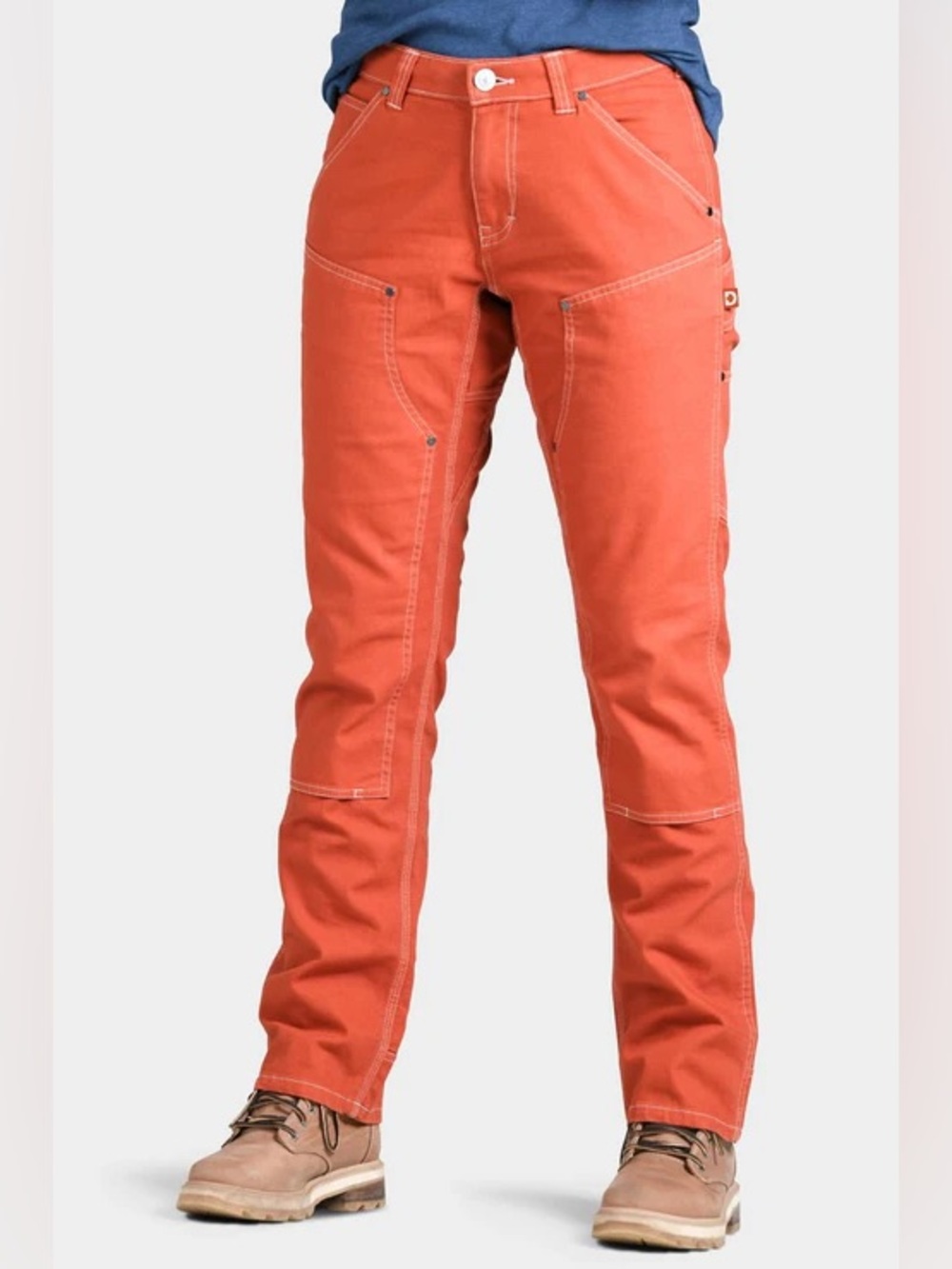 Dovetail Workwear Anna Taskpant, Paprika Canvas - Size 8, 28” Inseam